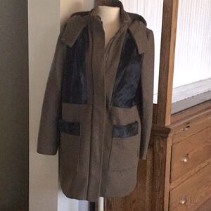 Zac Posen Wool and Fox Coat